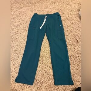 Figs Caribbean blue Yola skinny scrub pants